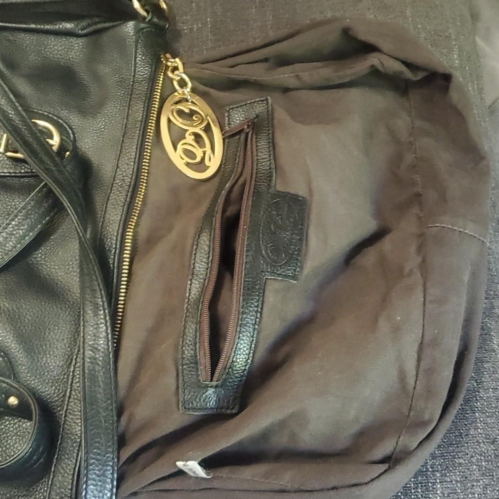 Authentic Black Genuine Leather Onna Ehrlich Bag - Picture 7 of 11